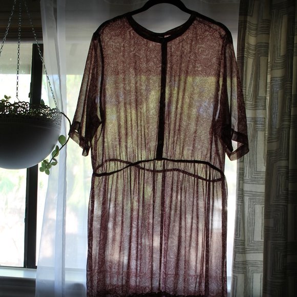 Boho Paisley Sheer Maxi Dress - Picture 6 of 8